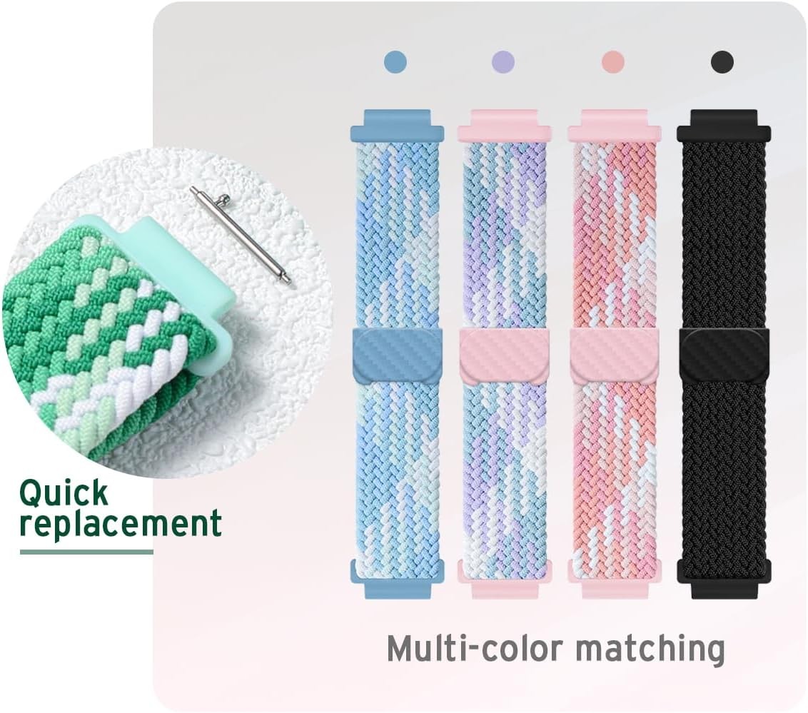 2 Pack Nylon Strap Compatible with Bark Watch 1.5 Inches Breathable