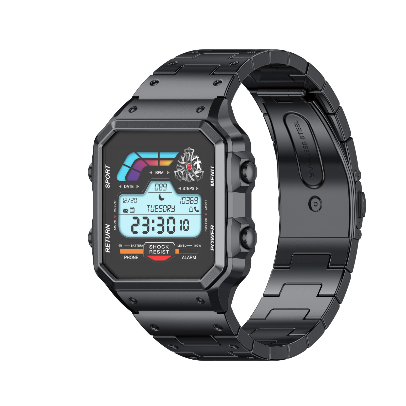 AW38 Metal Smart Watch Men Oled Display 41-43mm Fitness Tracker Heart Rate Sleep