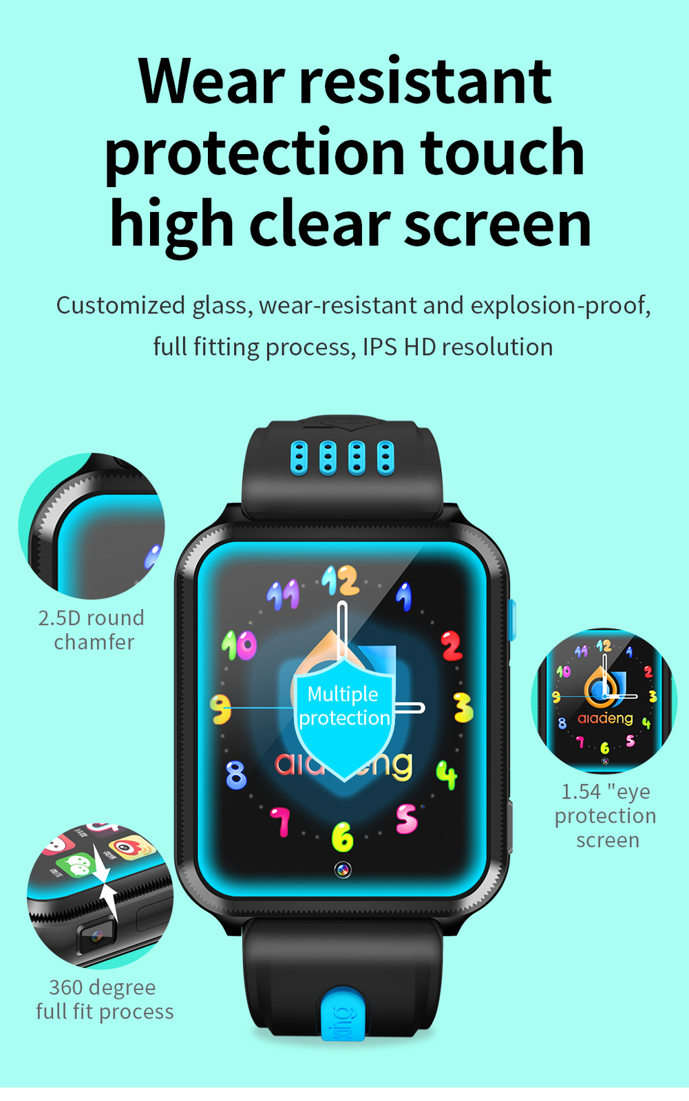 4G Kids Smart Watch Phone Camera Video Call Children Boys Girls Wristwatch