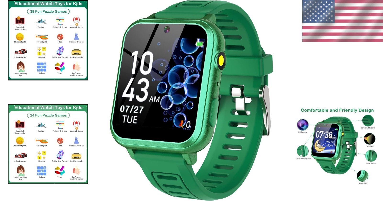 Educational Kids Watch with Games & Pedometer