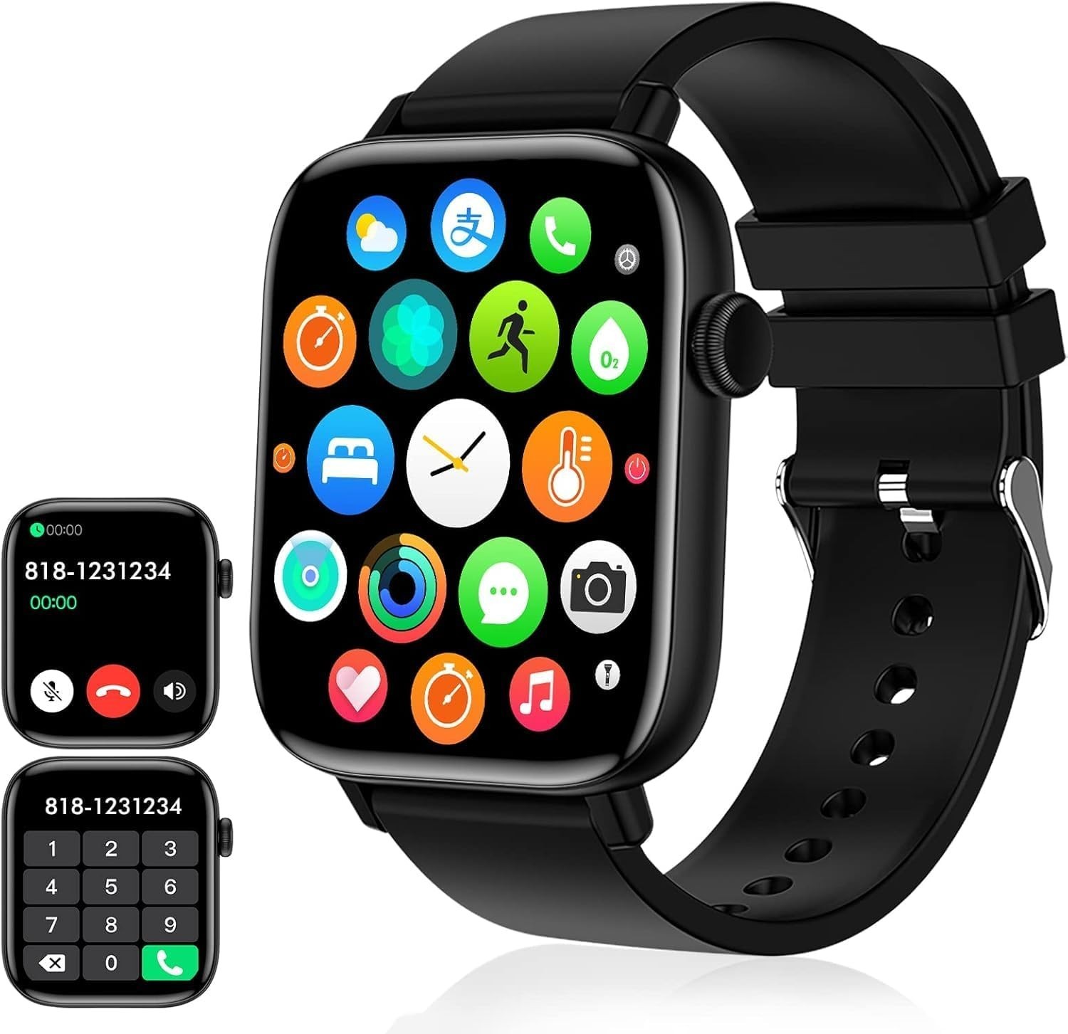 Smart Watch Men Women 1.9 HD Touch Screen Fitness Tracker Waterproof Bluetooth