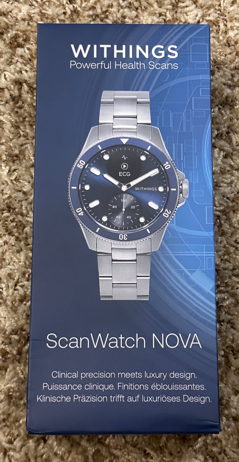 WITHING ScanWatch NOVA WHA10-7 42mm Hybrid Smart Watch – Health ECG Temp