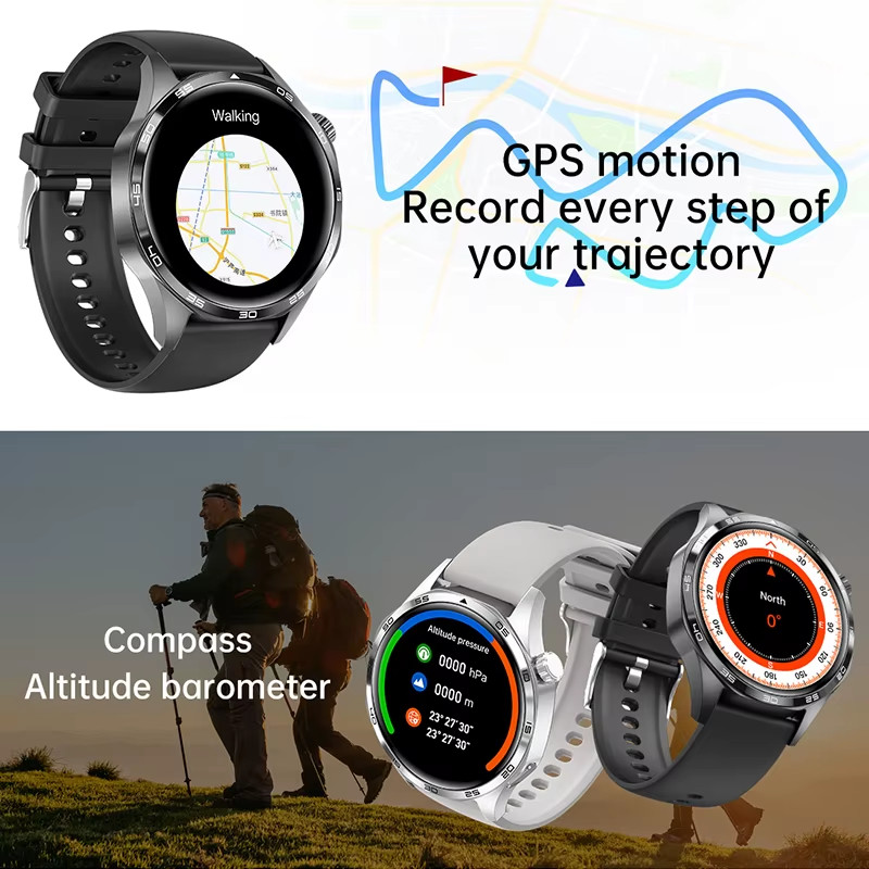GT5 PRO Smart Watch Men Watch 5 Pro AMOLED HD Screen Bluetooth Call GPS Trajecto