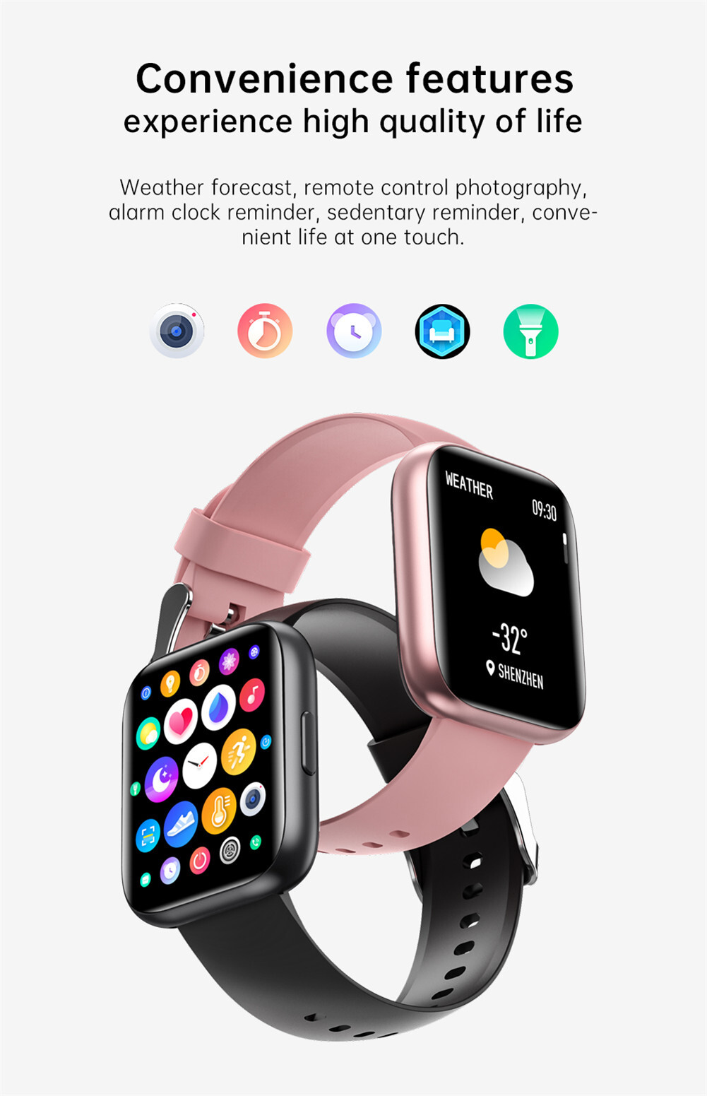Sport Smart Watch Bluetooth Call 1.81″ Full Screen Health Monitor SmartWatch