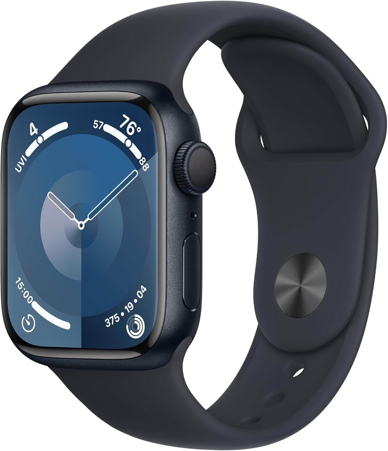 Apple Watch Series 9 (GPS) 41mm with Midnight Case & M/L Sport Band (‎MR8X3LL/A)