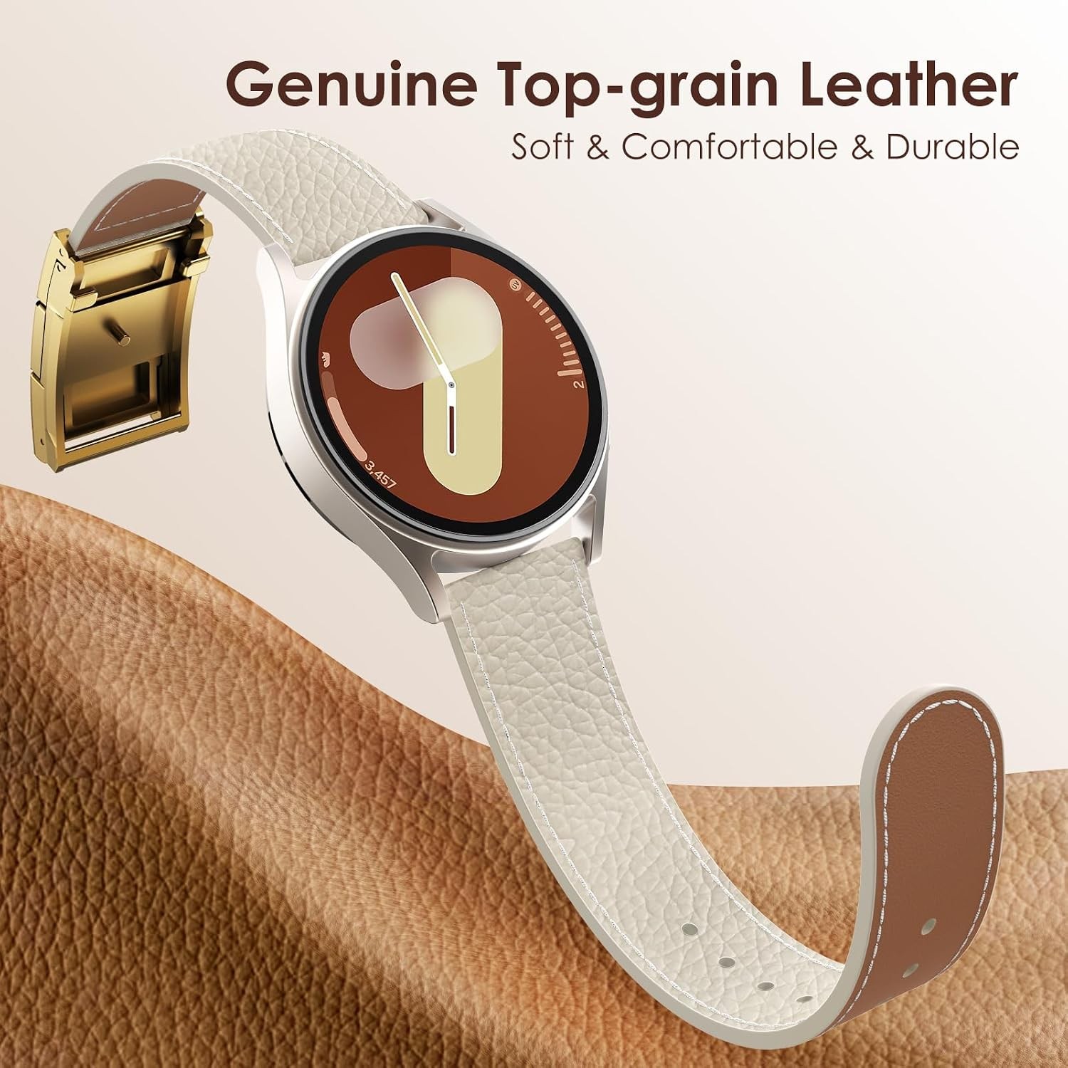 Leather Magnetic Strap Compatible with Samsung Galaxy Watch 9 40mm/44mm