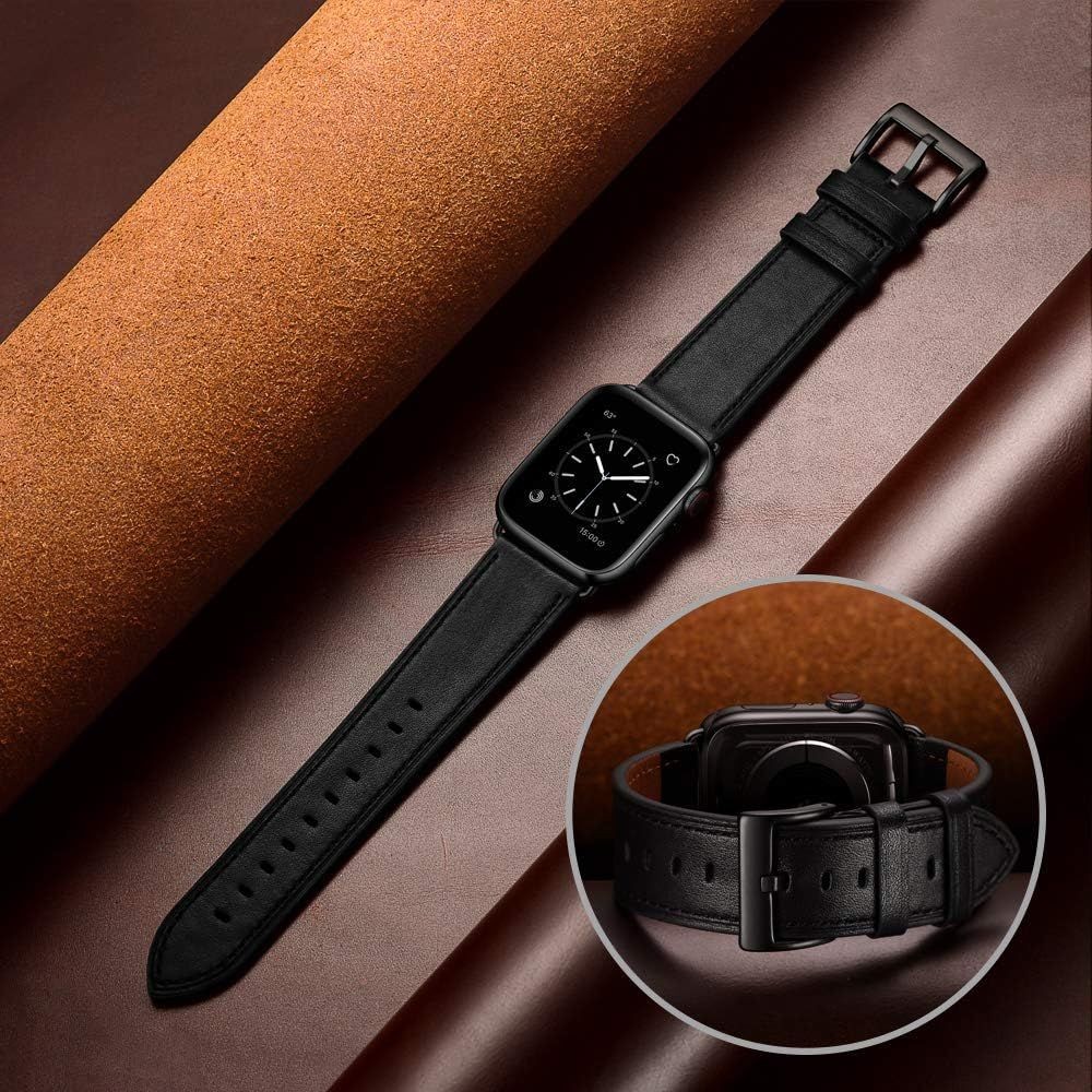 Genuine Leather Watch Band for Apple Watch 42mm Series 1/2/3/4/5/6/7/8/9/10/11