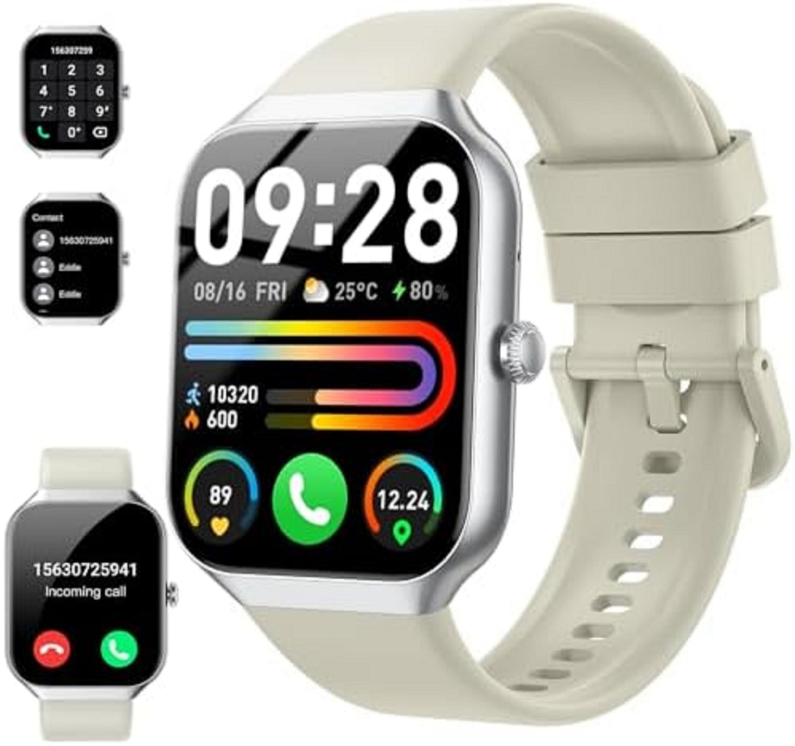 Reloj inteligente para hombre y mujer (contestación y realización de llamadas),