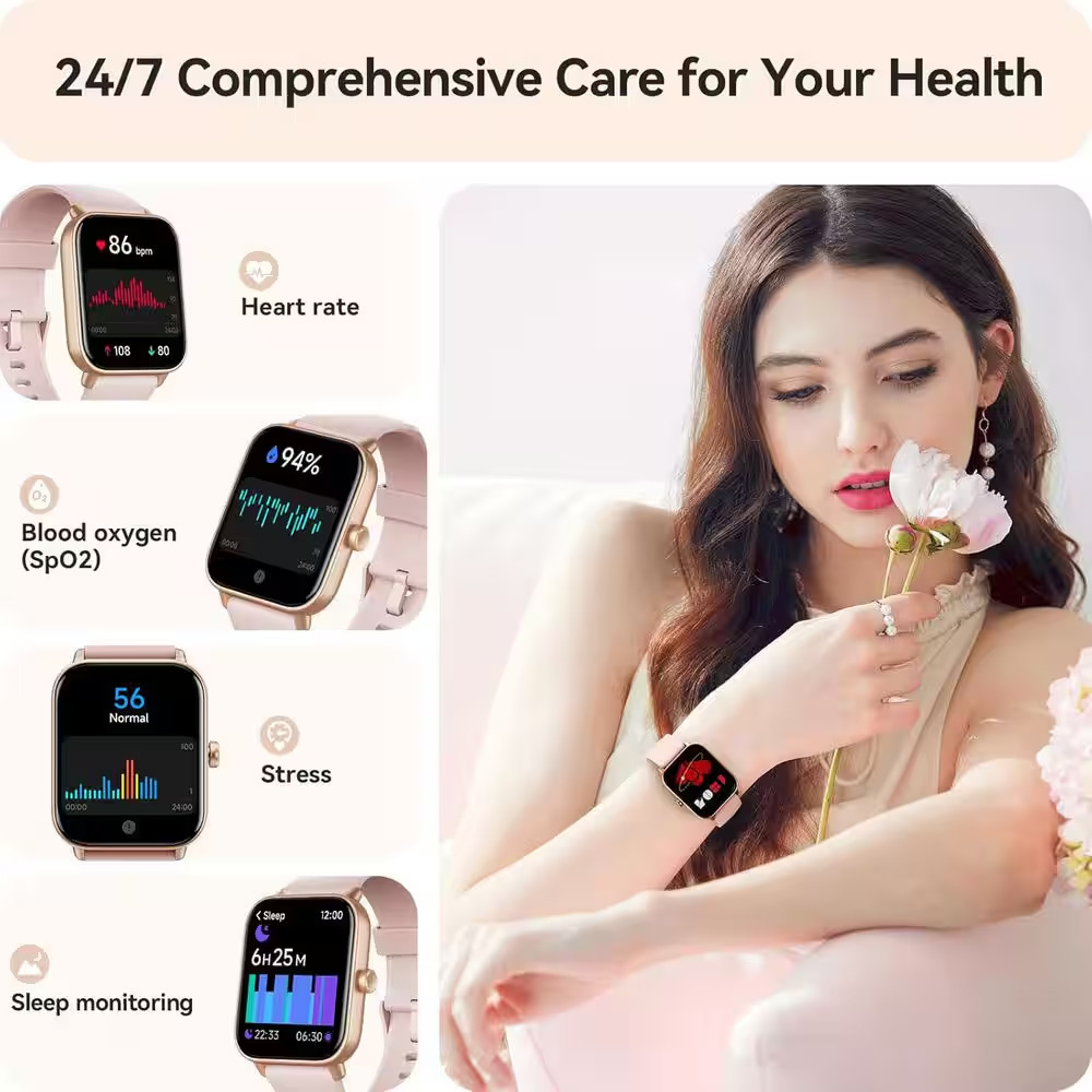 1.8 In. Smart Watch for Women Android and Iphone with Bluetooth Call (Answer/Mak