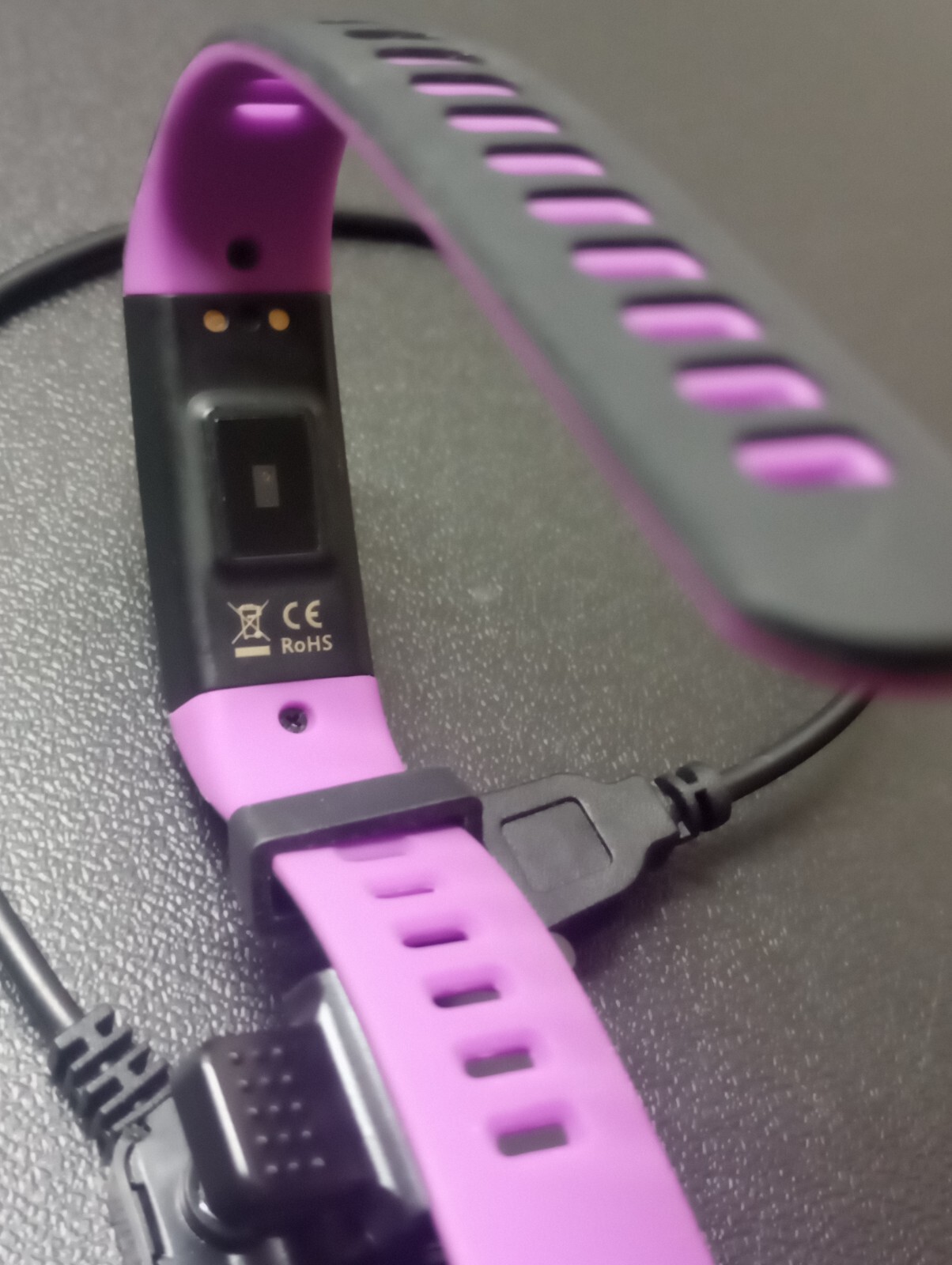 Smart Band Health Steward 1” Screen Heart Rate Monitor USB Android Or IOS Purple