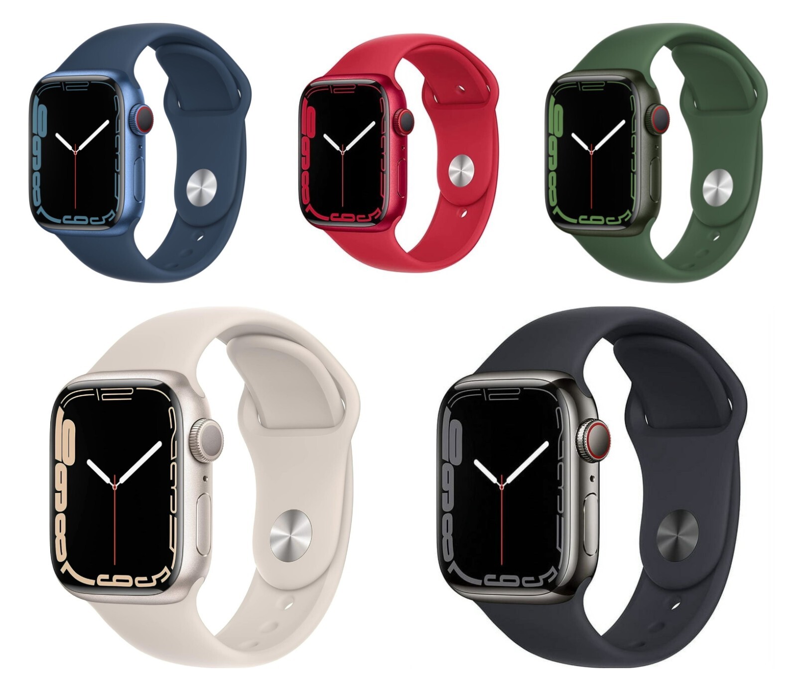 Apple Watch Series 7 41mm 45mm Wi-Fi + GPS + Cellular Smartwatch – Excellent