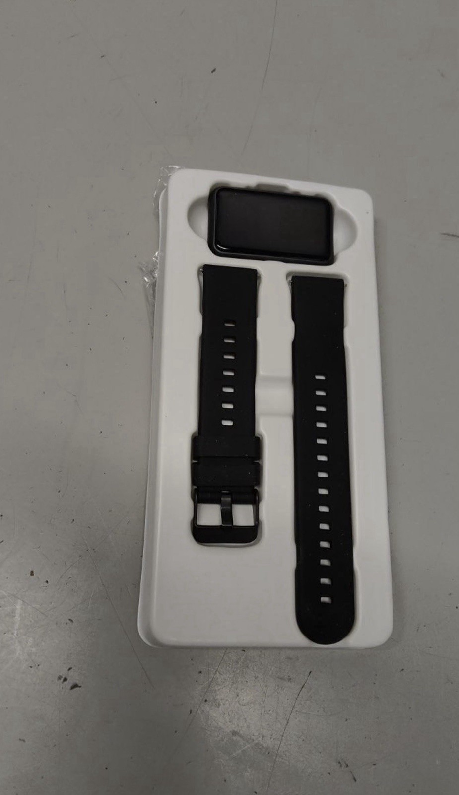Black Silicone Fitness Tracker Smart Watch Touch Screen Plastic Case