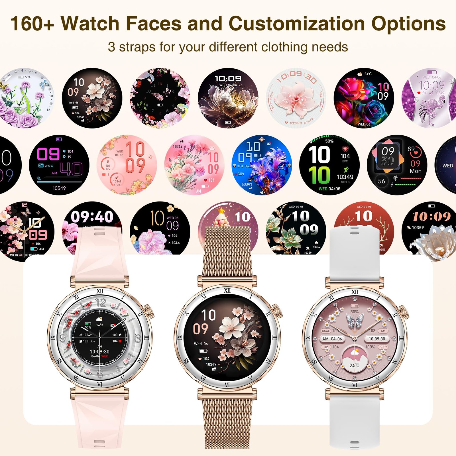 Smart Watches for Women (Answer/Make Calls),1.19″ AMOLED Slim with Heart Rate…