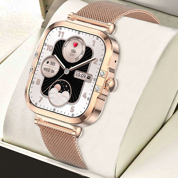 Valdus VL52 Pro Rose Gold Smart Watch-Fitness Tracker Bluetooth,Heart Rate,IP68