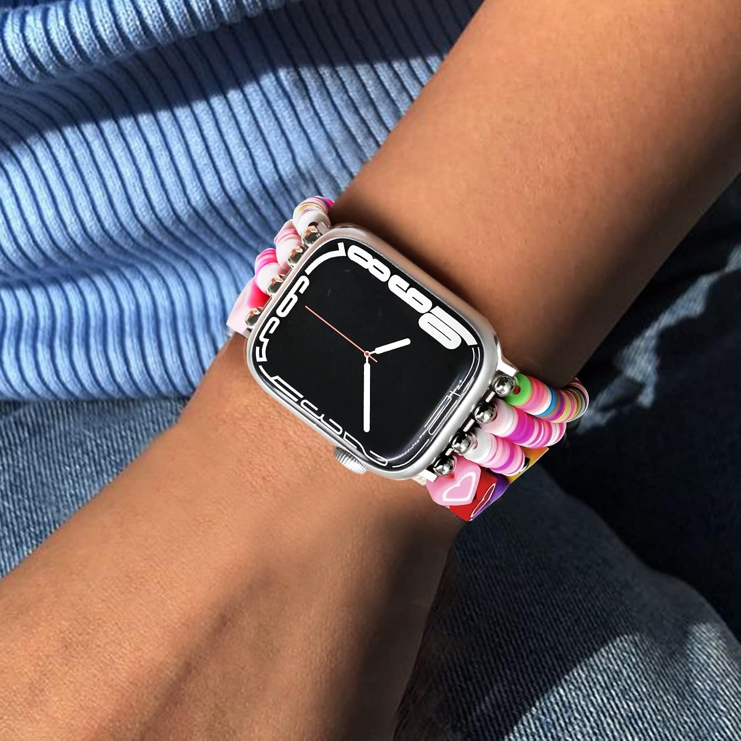 Colorful Beaded Watch Strap for Apple Watch Series 11/10/9 38mm 40mm 41mm