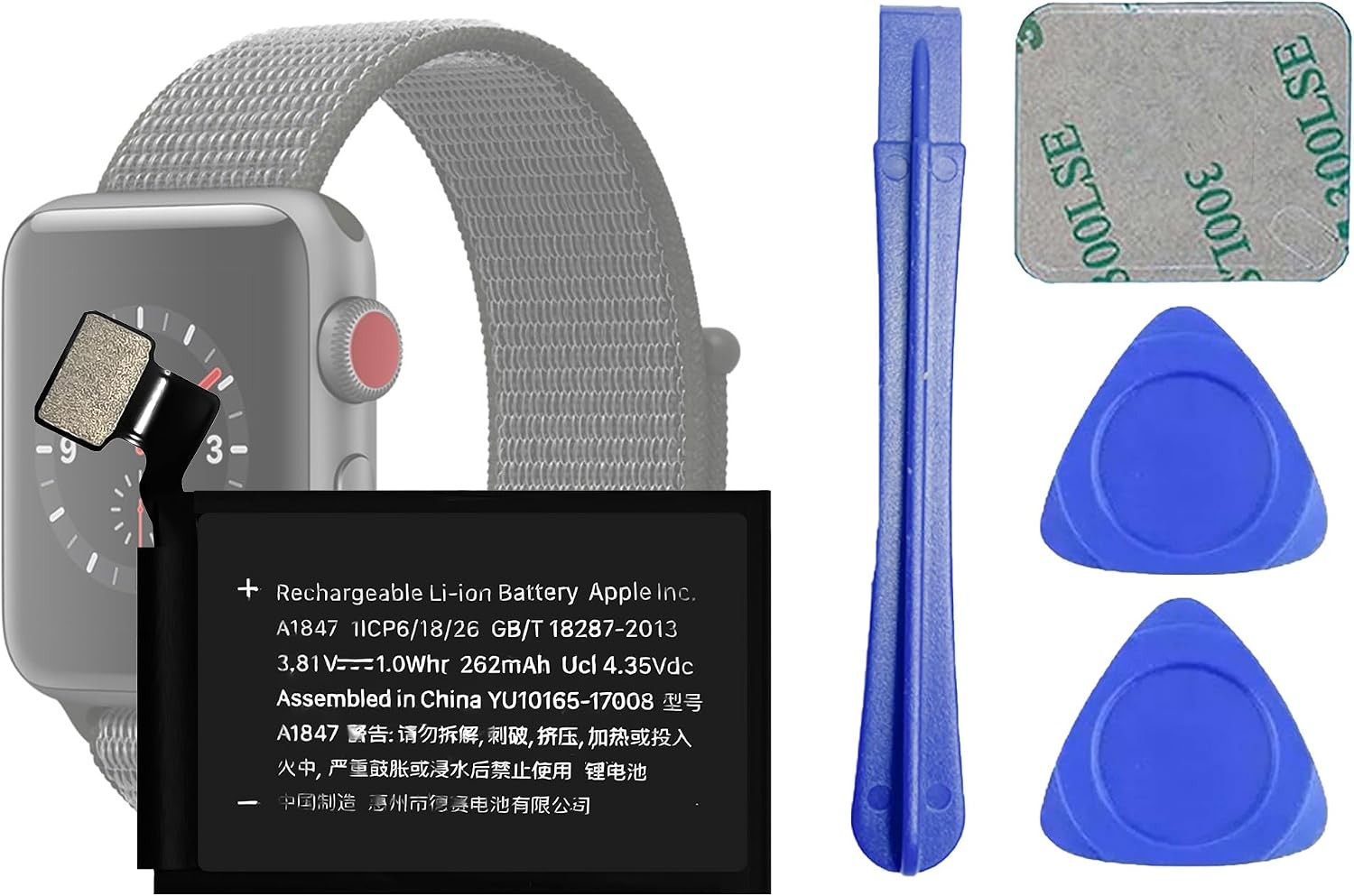 A1847 Battery Compatible with Apple Watch Series 3 38mm GPS LTE Cellular