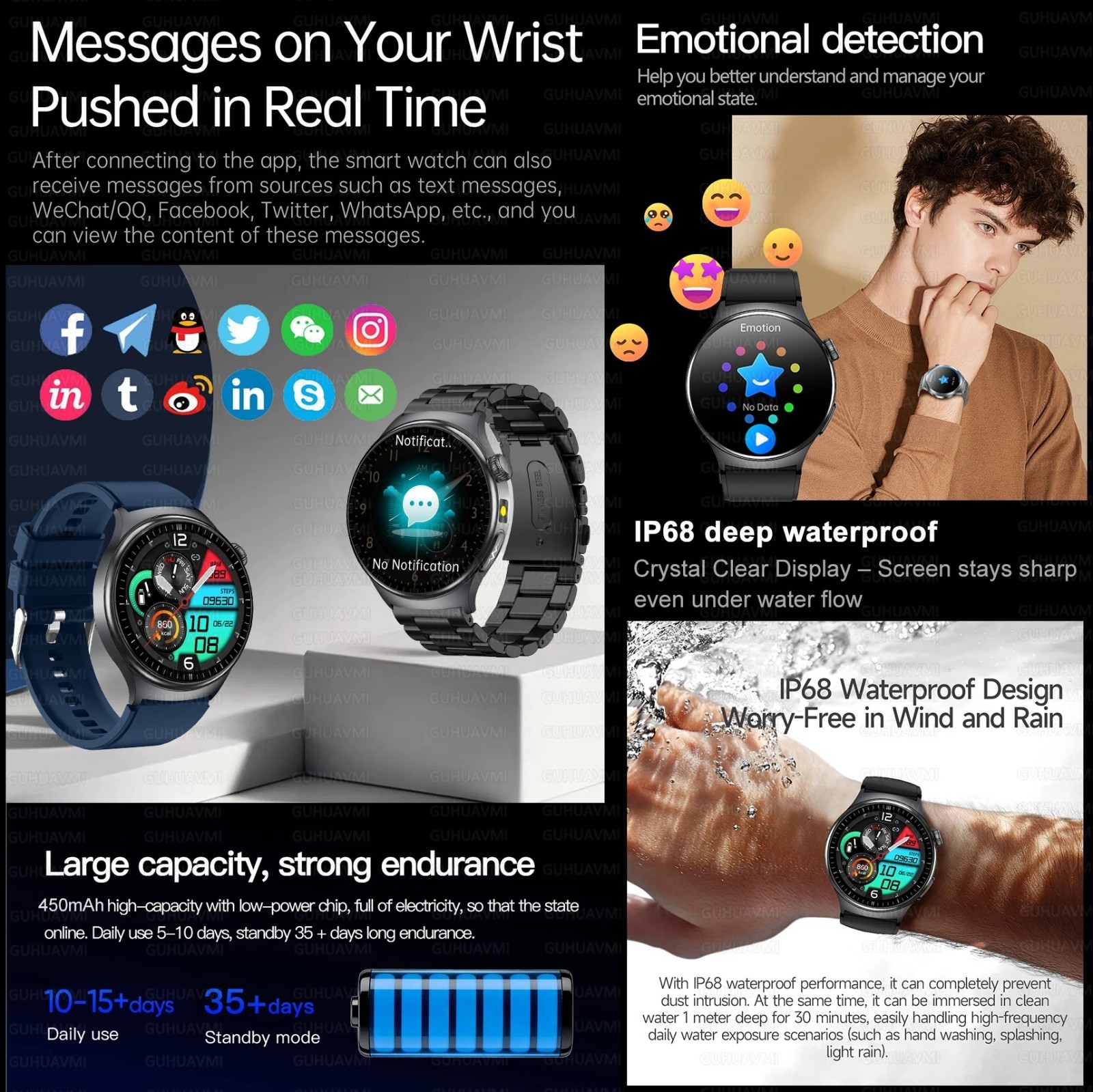 AI Smart Watch ECG PPG Health Fitness Tracker Heart Rate Sleep Waterproof 2026