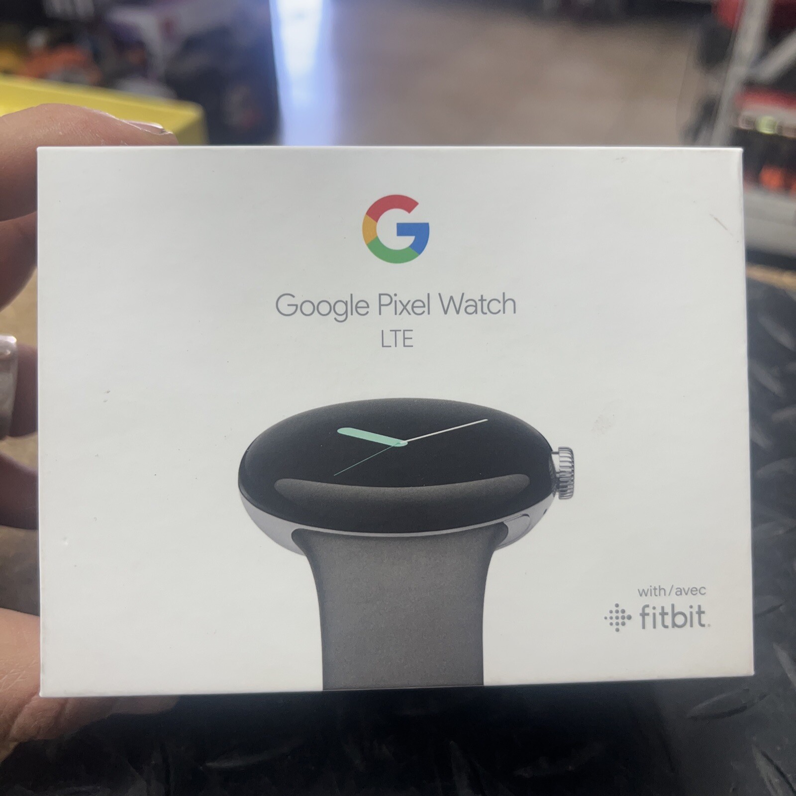 Google Pixel Watch 41mm Polished Silver Stainless Steel Case with Charcoal LTE
