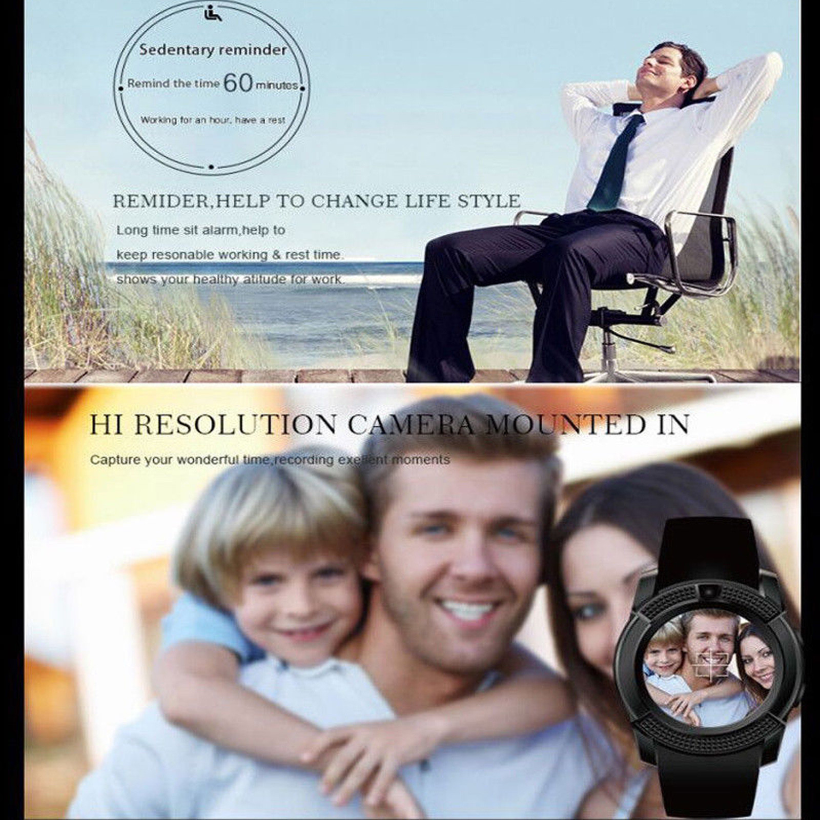 Touch Screen Bluetooth Smart Watch Remote Camera Music Control For Android Phone