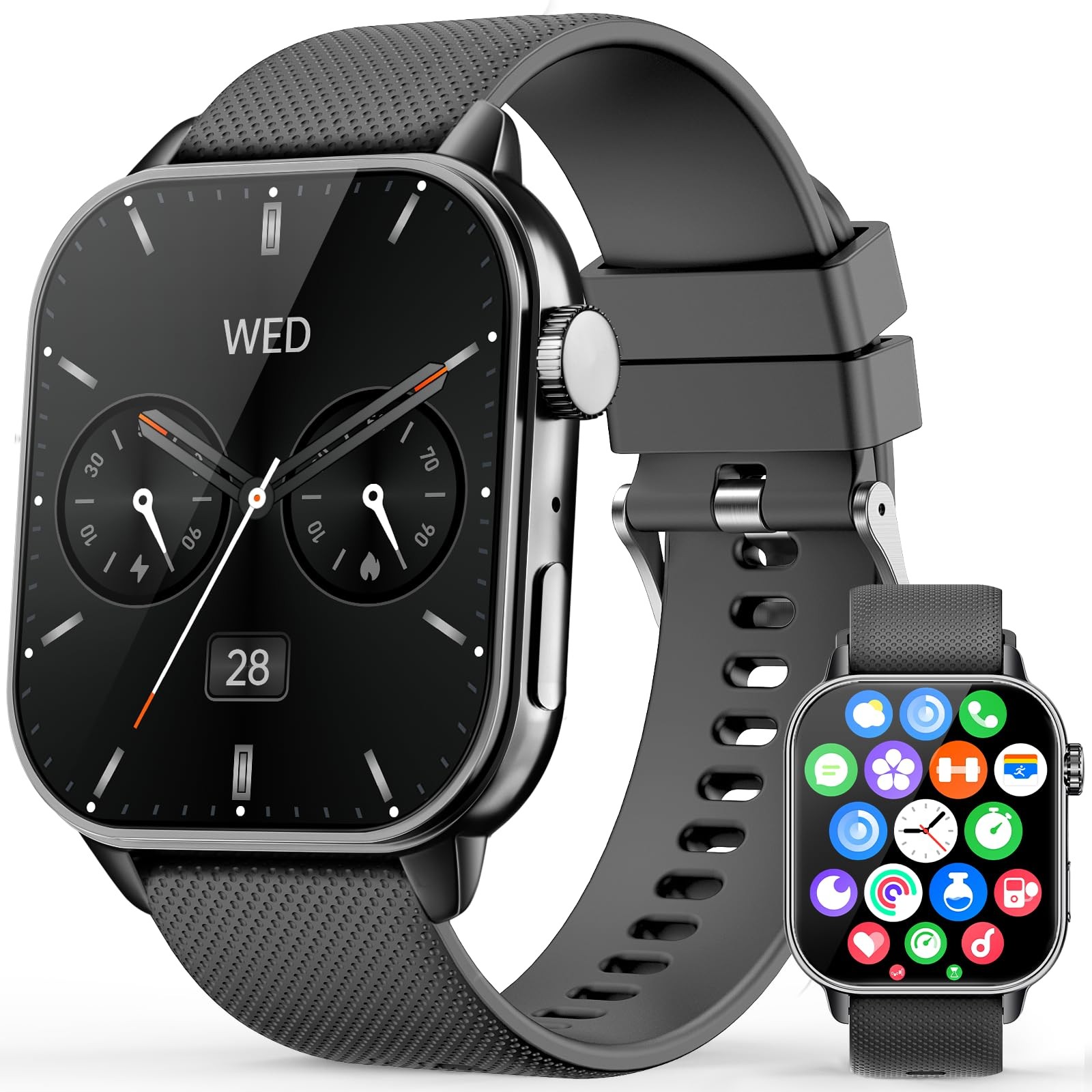 for Men , 1.85” AMOLED HD Fitness with 120+ Sports Modes, Bluetooth /Heart R…