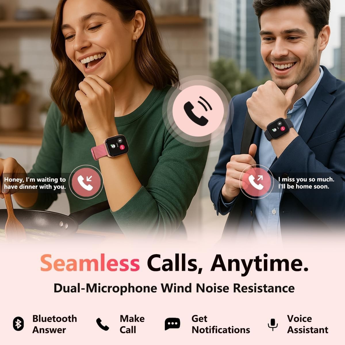 MorePro Smart Watches for Women iPhone Android(Answer/Make Call), 2025 Health