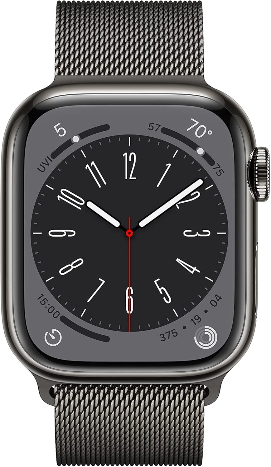 Apple Watch Series 8 (GPS+LTE) 41MM Graphite Stainless Steel Case Milanese Loop