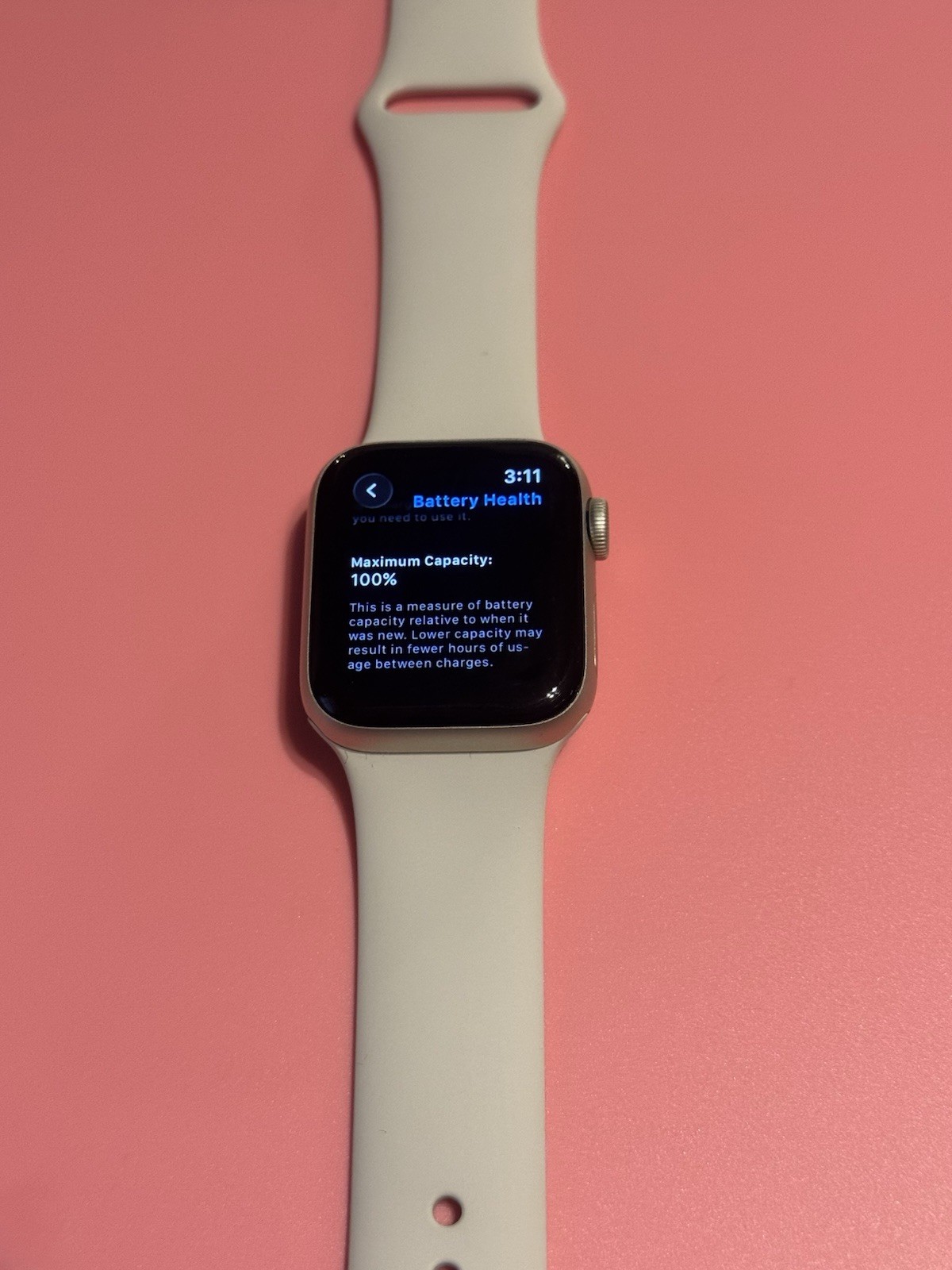 Apple Watch SE (2nd Gen) GPS 40mm Silver Aluminum Case White Band Unlocked