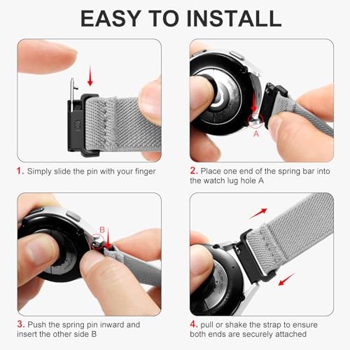 Adjustable Nylon Sport Strap/Band Compatible with Samsung Galaxy Watch 8 40mm