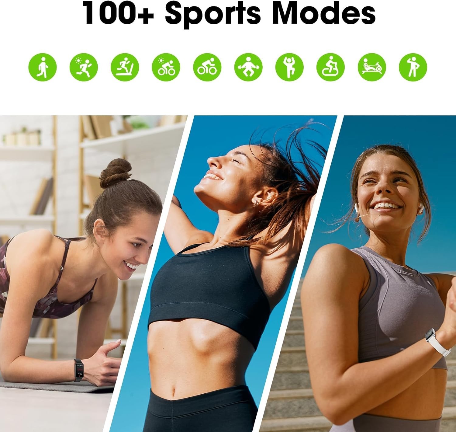 Men’s/Women’s Slim Fitness Tracker: Heart Rate, Sleep Monitor, Waterproof Design