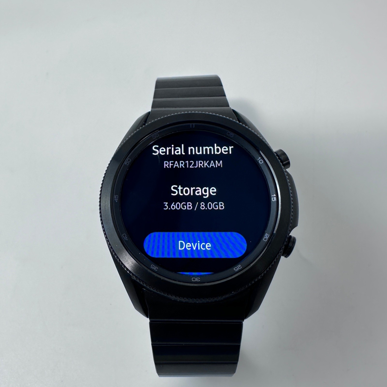 Samsung Galaxy Watch3 SM-R840 (45mm, GPS) Titanium Case Black Metal Link Band