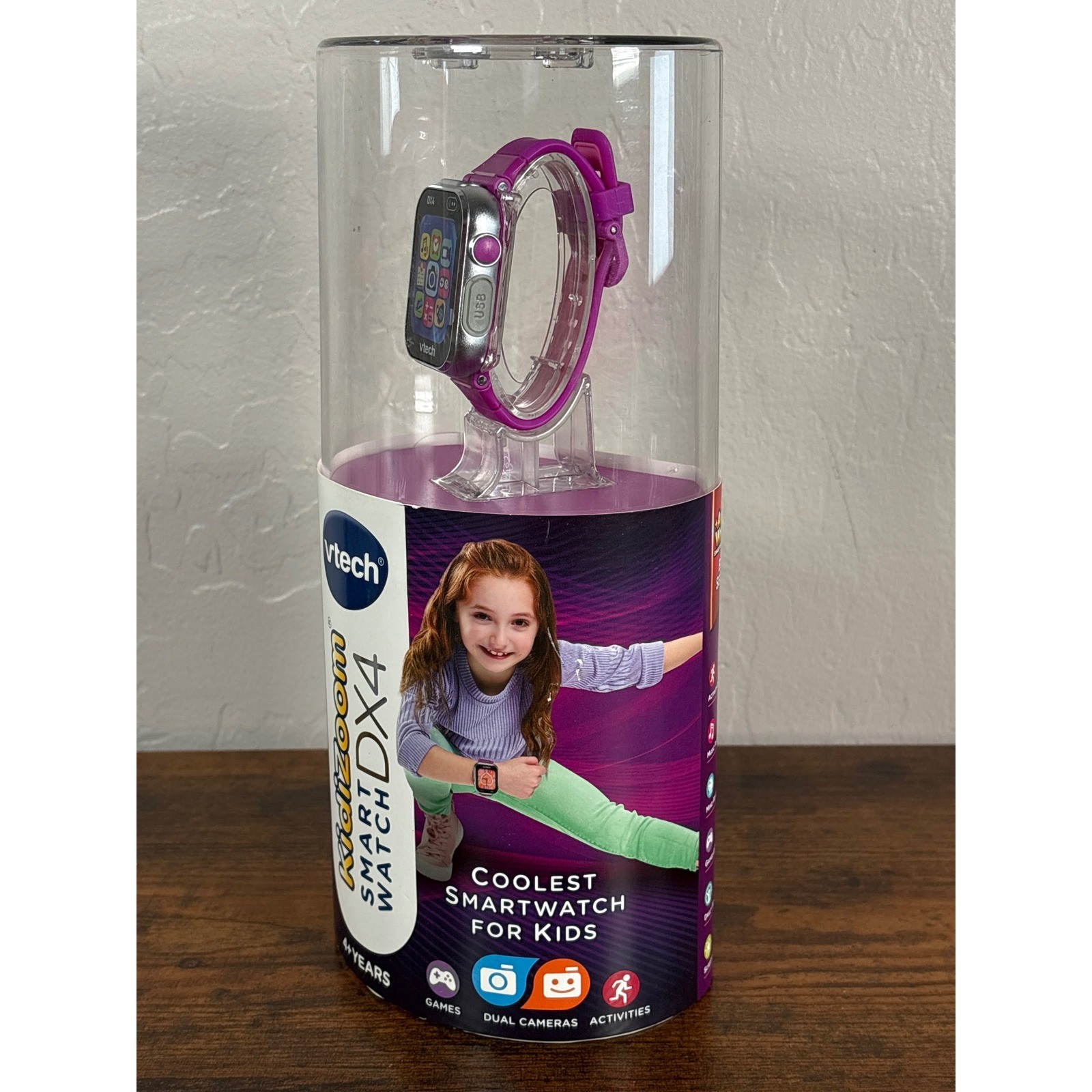 VTech KidiZoom Smartwatch DX4 Purple Kids Digital Camera Watch 80-575210 NEW