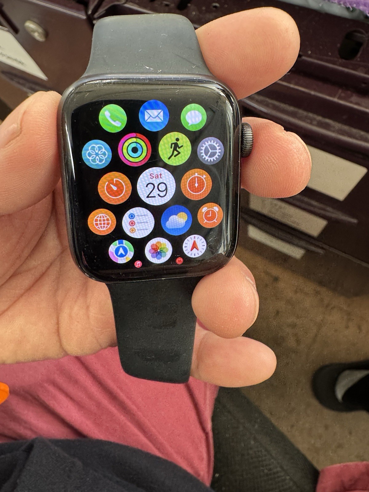 Apple Watch SE 44mm GPS + Cellular – Black Aluminum – Fully Functional – 93% Bat
