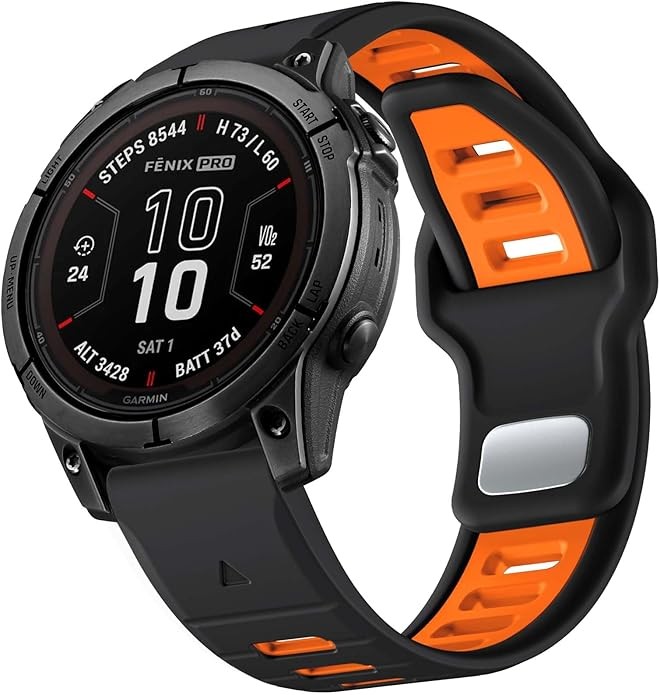 1 Pack Soft Silicone Sport Strap Compatible with Garmin Fenix 8 51mm and Fenix 3