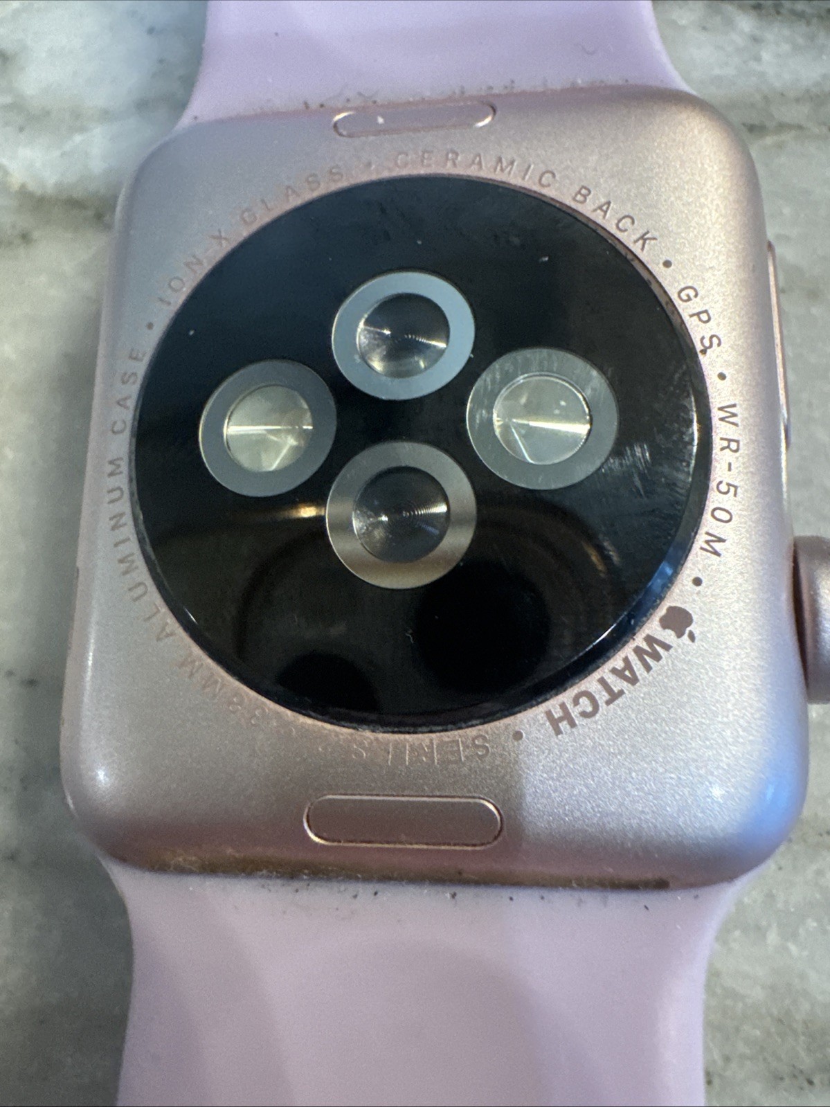 Apple Watch 2nd Generation 38mm Rose Gold LOCKED FOR PARTS REPAIR Pink