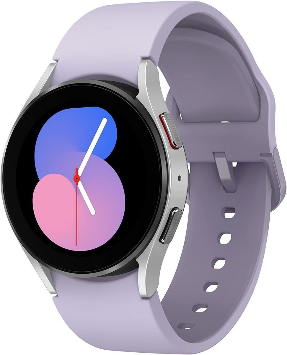 Samsung Galaxy Watch5 – 40mm Silver Case w/ Lavender Sport band (PARTS ONLY)