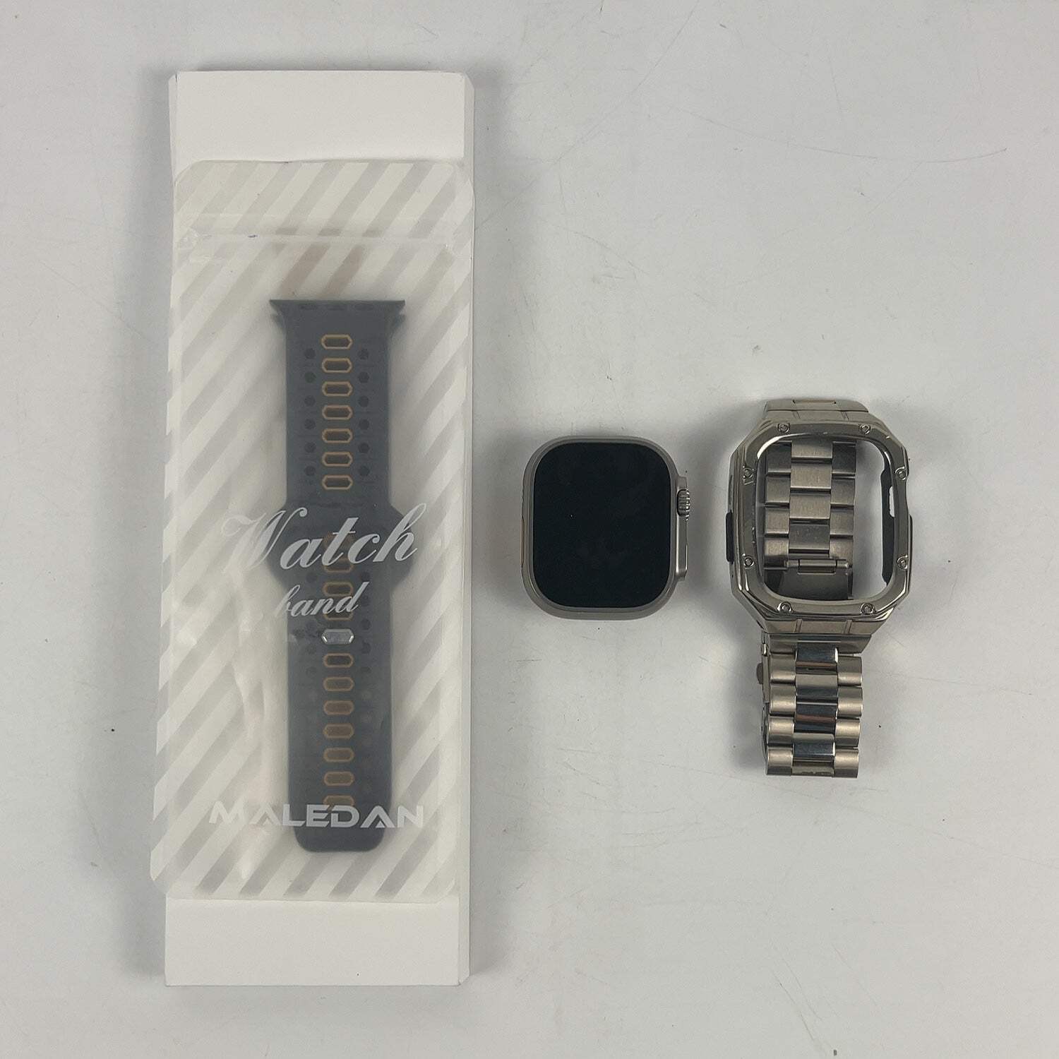 Unlocked Apple Watch Ultra 2 49MM Black Titanium Aftermarket Band MX4P3LL/A