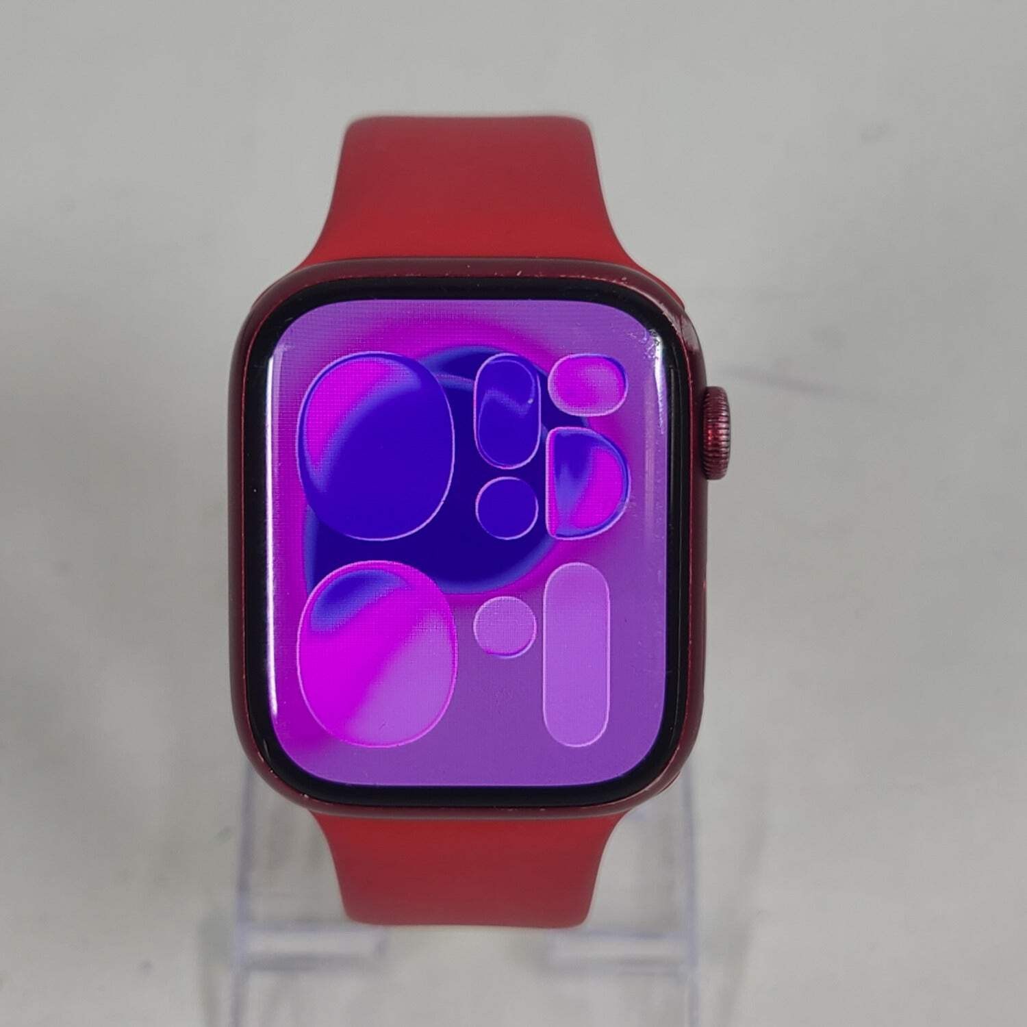 GPS Only Apple Watch Series 7 45MM Red Aluminum Red Sport Band MKJC3LL/A