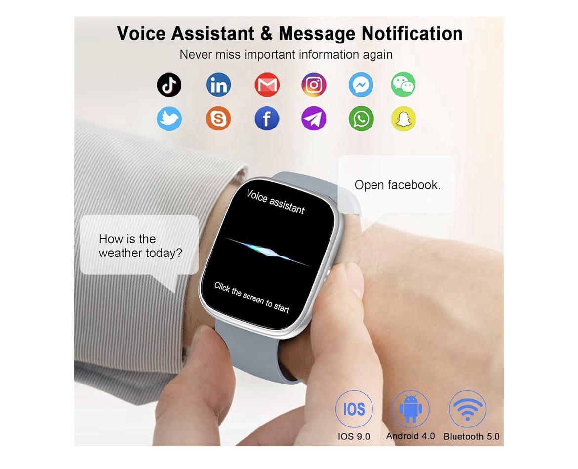 Smart Watch for Women Men(Answer/Make Calls), 1.91″ HD Smartwatch, Fitness Tr…