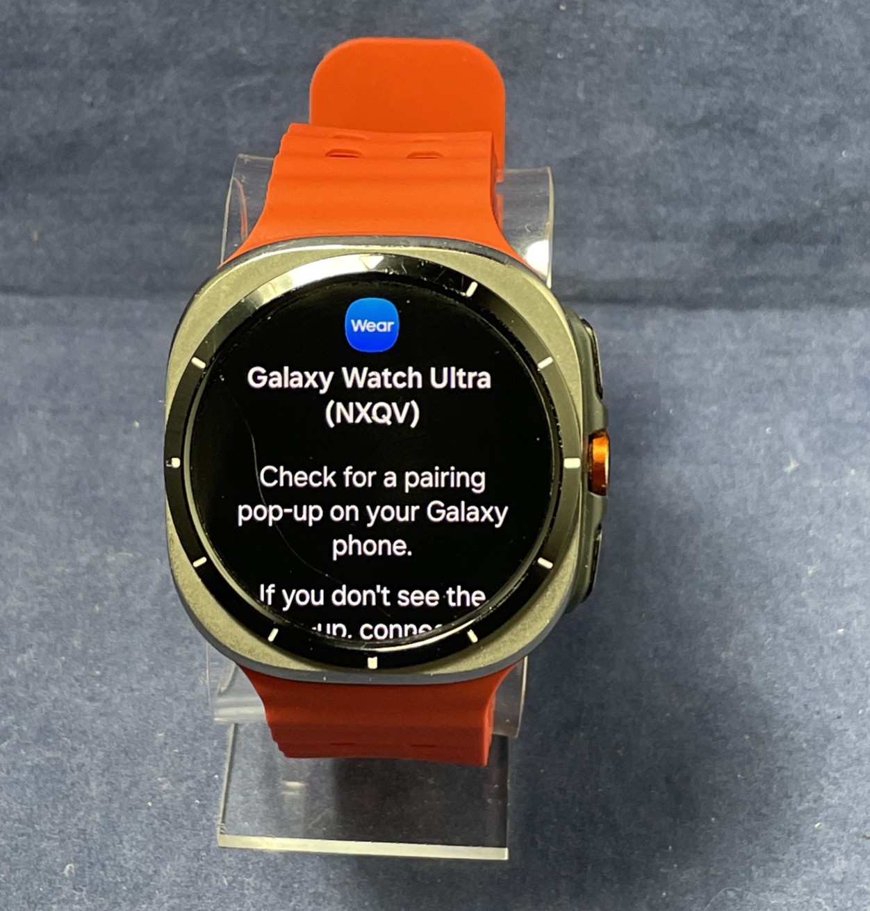 Samsung Galaxy Watch Ultra Titanium Silver with Red Band SM-L705U (Deep Scratch)