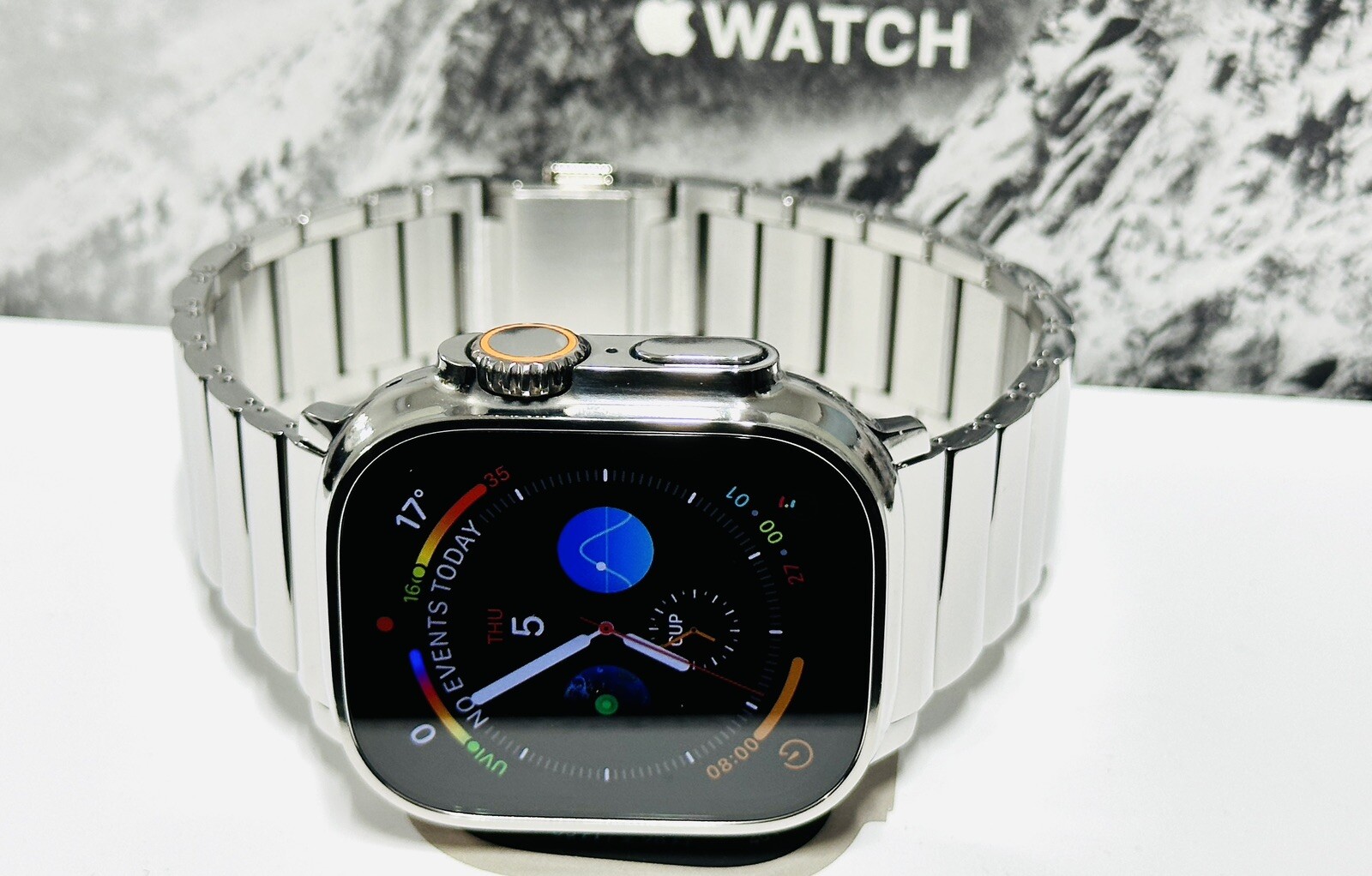 Custom Diamond Polished 49MM Apple Watch ULTRA 2 Polished NOMAD Link Band