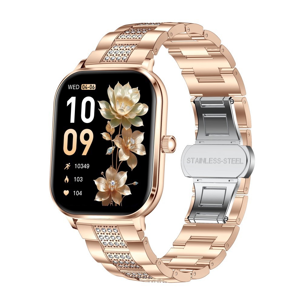 Women Smart Watch 1.82″ HD Touch Screen Bluetooth Call IP68 Waterproof Rose Gold