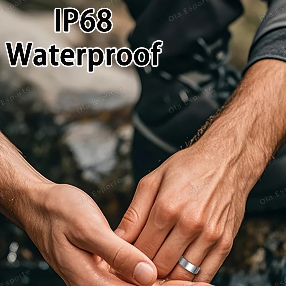 Smart Ring Health Tracker Heart Rate Sleep Monitor IP68 Waterproof
