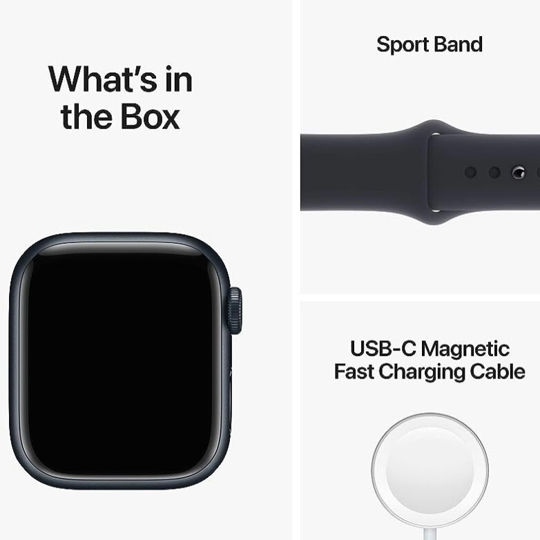Apple Watch Series 8 – 41mm – GPS – midnight black – model A2770 – new open box
