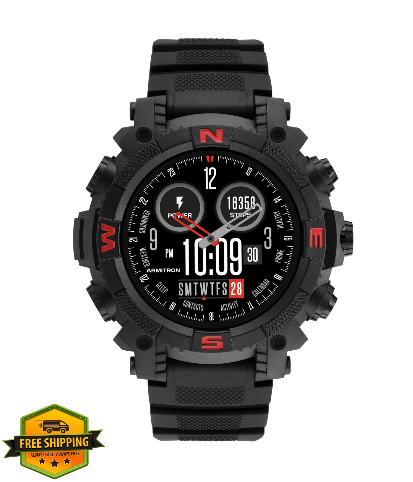 Armitron Connect Sync Smartwatch Health Fitness Tracker Sport Modes