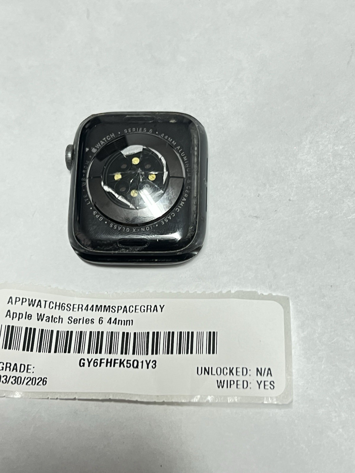 Apple Watch Series 6 44mm black Aluminum GPS-LTE cracked