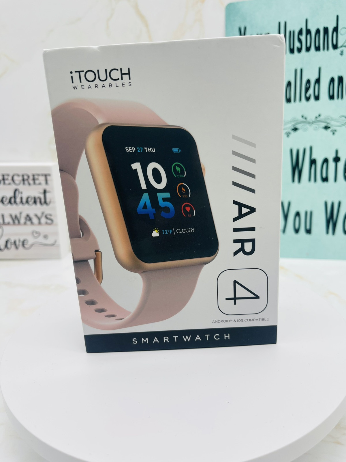iTouch Air 4 Smartwatch Fitness Heart Rate, Custom Face, 100+ Sports, Bluetooth