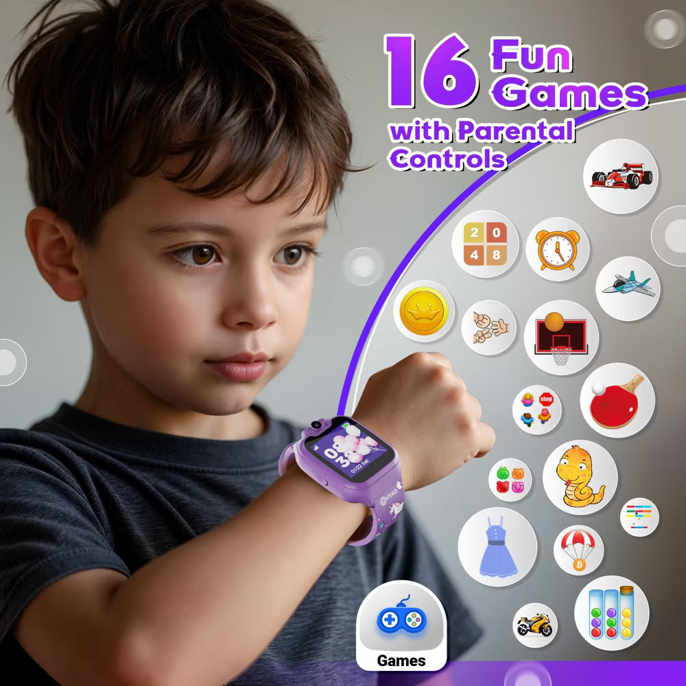 Contixo Kids Smart Watch Camera HD Touch Screen 16 Educational Games Music