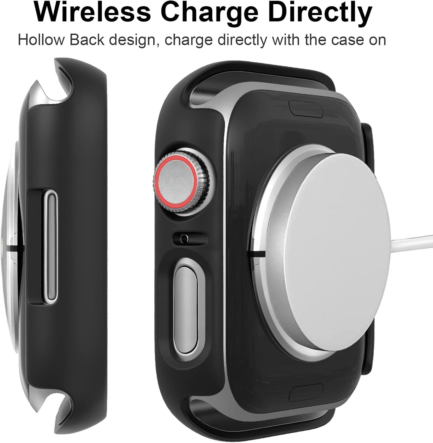 Privacy Screen Protector Case 2 Pack for Apple Watch SE3 44mm, Series 6 5 4