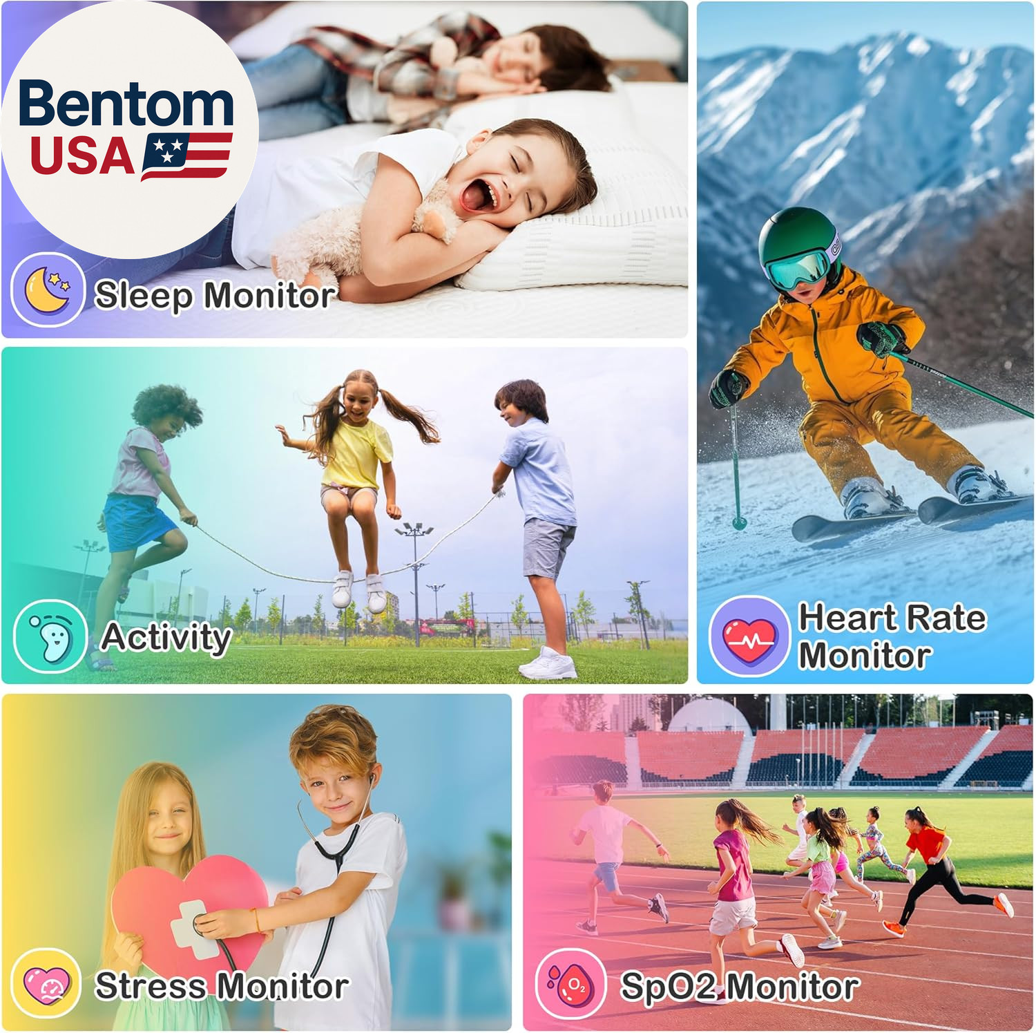 Kids Waterproof Smart Watch Girls with Fitness Tracker Sports Activity Pedometer