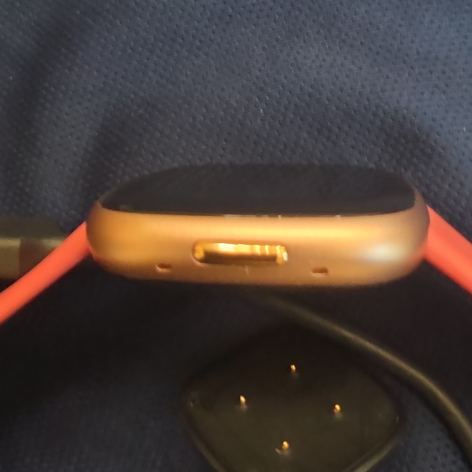 Fitbit Versa 2 Smartwatch 40mm Gold Aluminum Case Pink Silicone Band